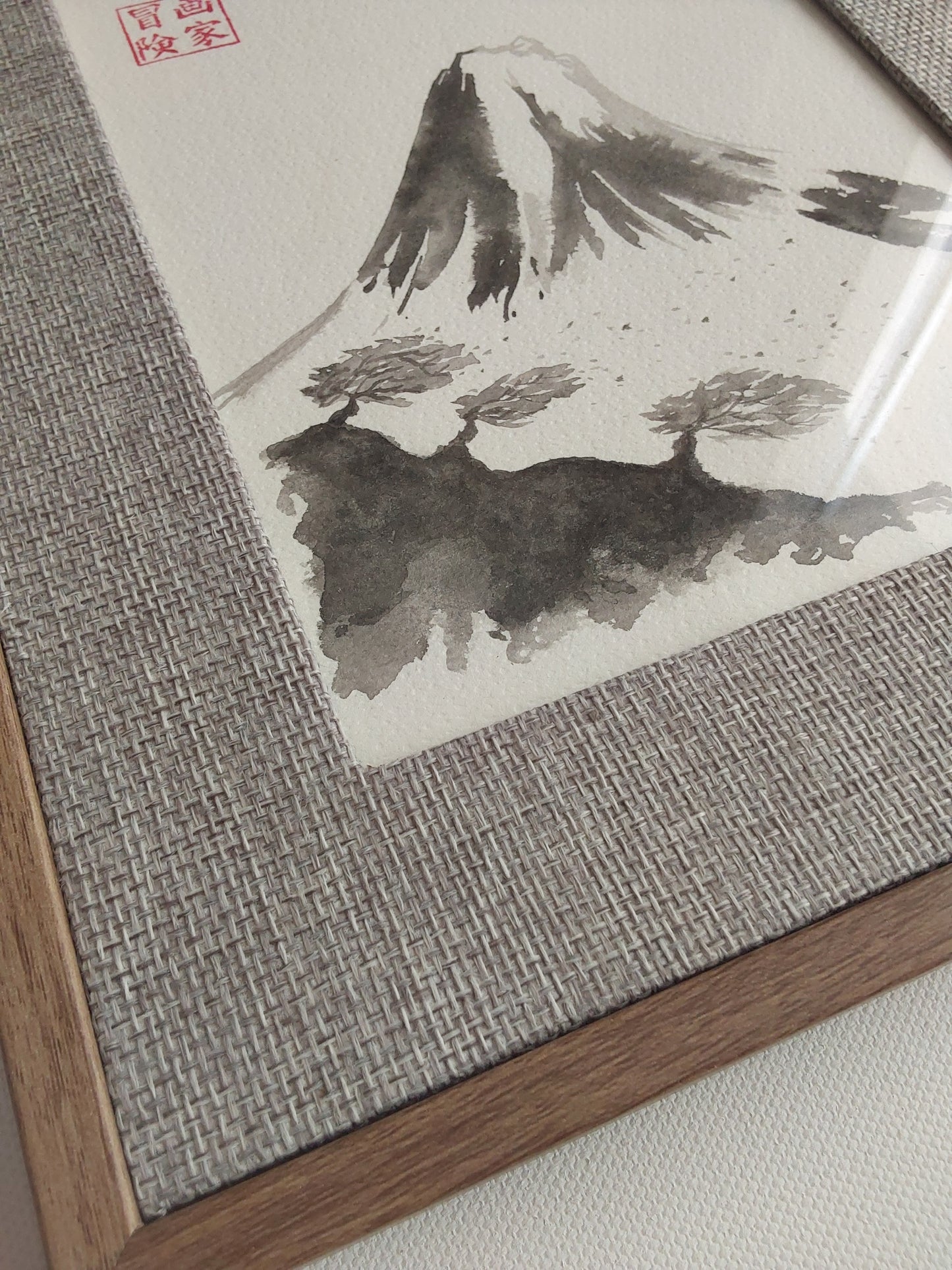 Summit of Serenity - Ink Painting