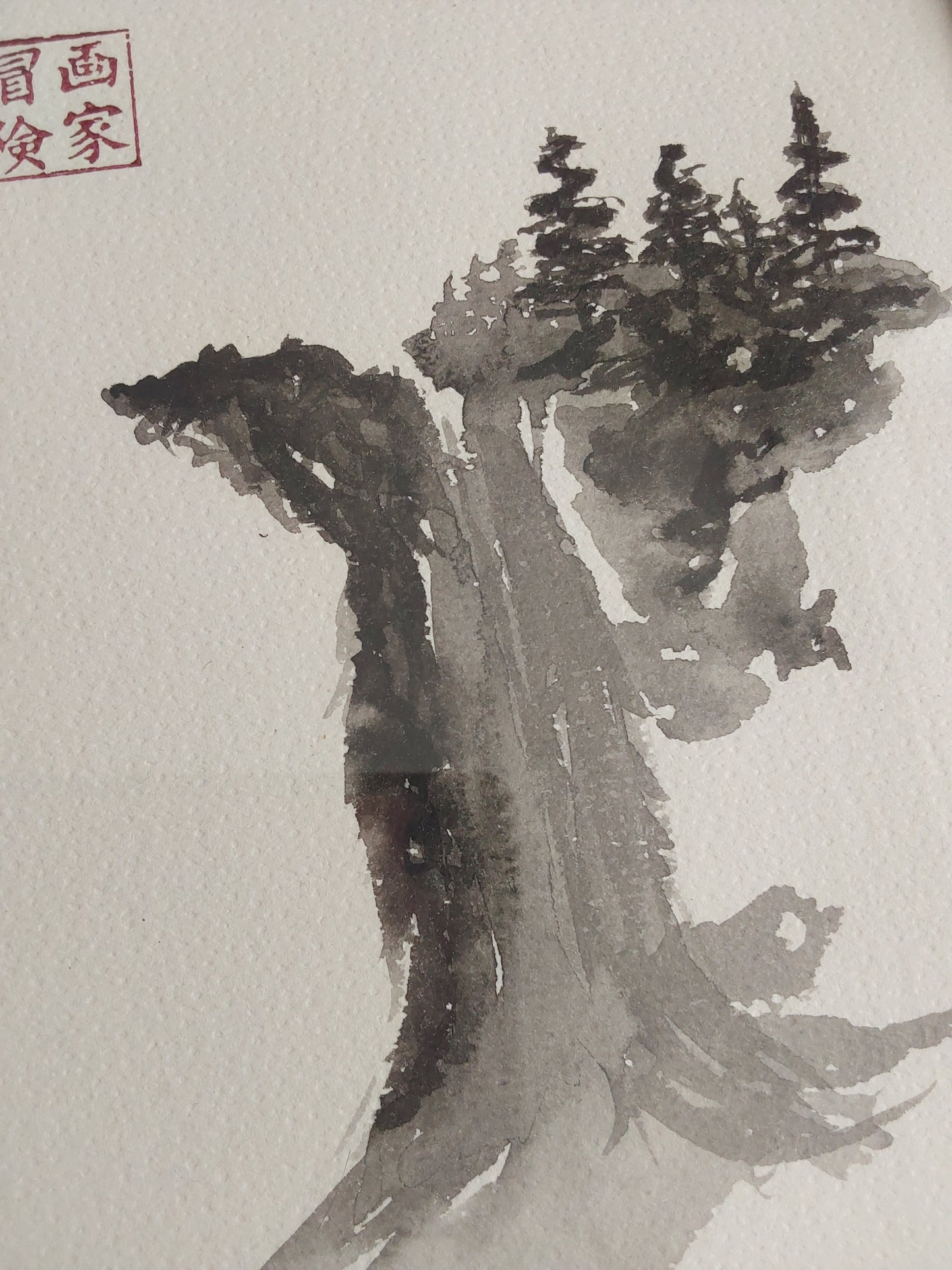 Falling Majesty - Ink Painting