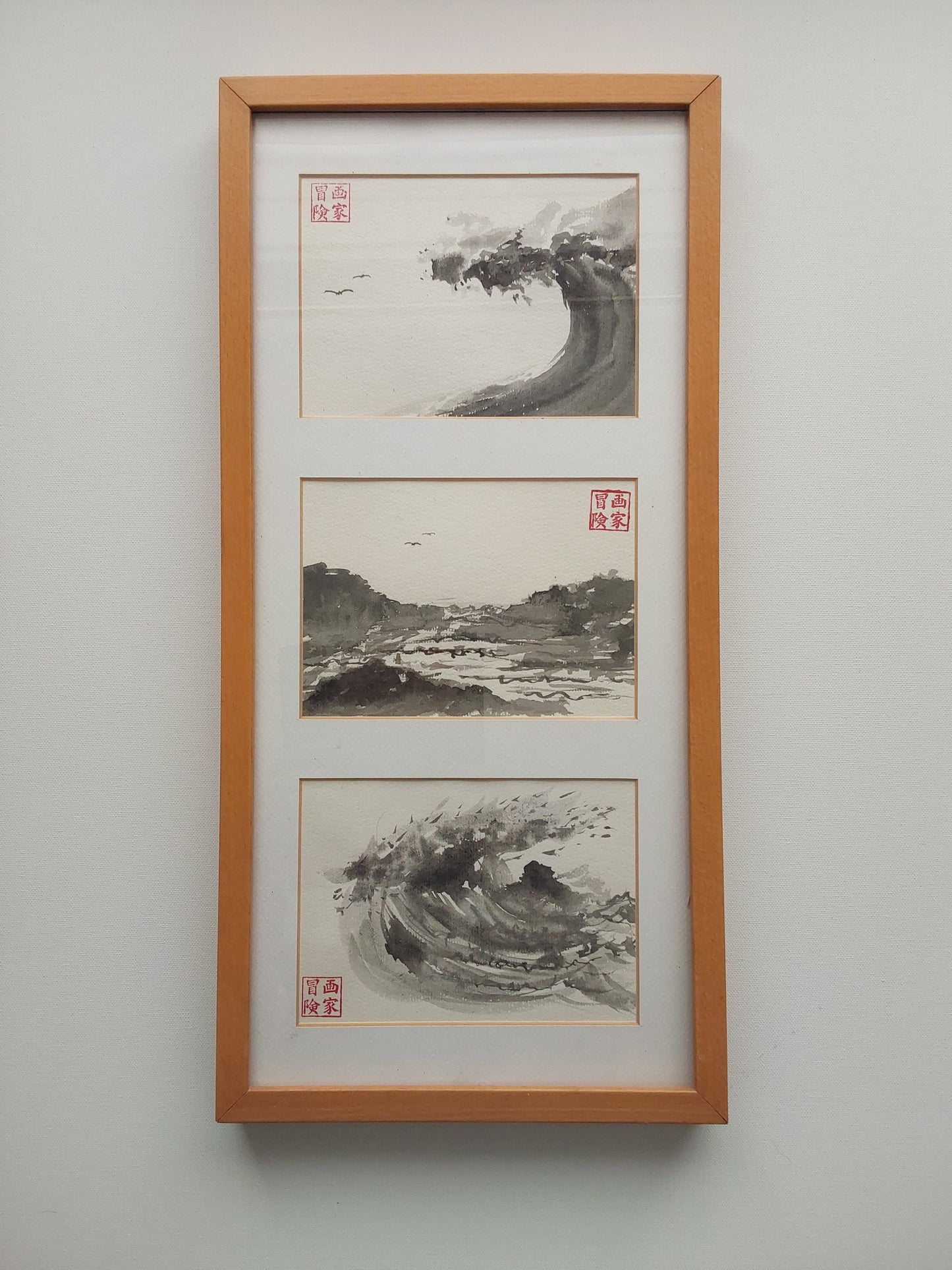 Tides of Awaji – Set of Three Original Paintings