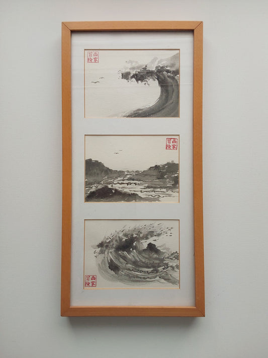 Tides of Awaji – Set of Three Original Paintings
