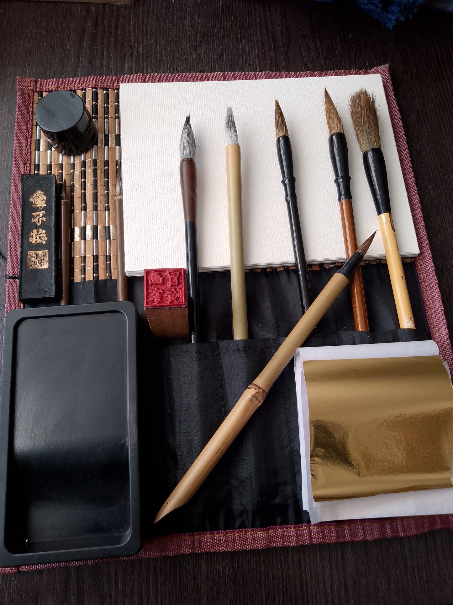 "Wabi Sabi" Traditional Ink Painting & Kintsugi Set with Live online lessons