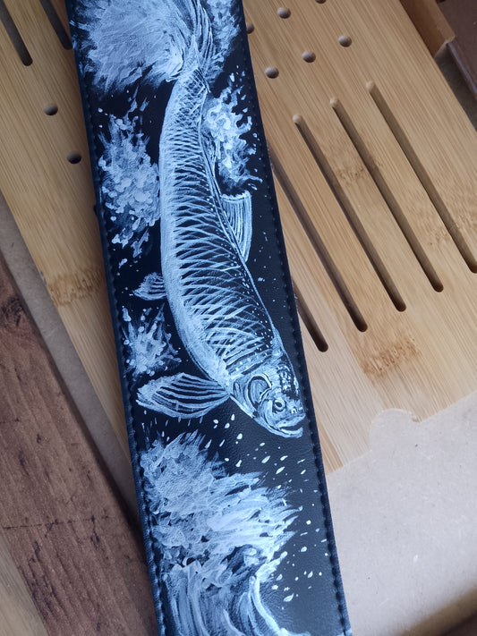 Tsuri No Kazari: Handpainted Leather Tenkara Rod Case