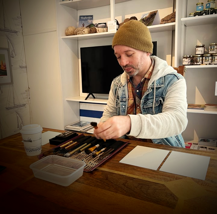 90 Minute Online* or in-person** Traditional Japanese Ink Painting Lesson